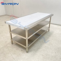 Table de travail en acier inoxydable avec étagère inférieure, table de préparation pour cuisine