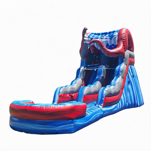 Toboggan aquatique gonflable commercial en PVC de 20 pieds avec parcours d'obstacles aquatiques pour événements en plein air - Product Image 1