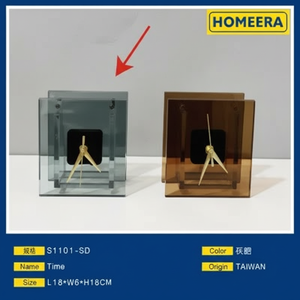 Elegant Antique <b>Brass</b> Table Clock Crystal Gray <b>Ornament</b> Analog Display Projection Function for Home Decor Office Use for Hotels - Product Image 1