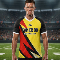 Maillot de football personnalisé 2026 pour homme avec nom de l'équipe, logo, numéros, manches courtes, respirant, séchage rapide, polyester