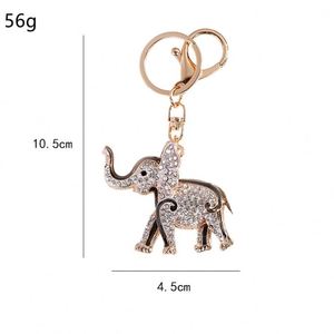 Rose Gold Dễ Thương Túi Quyến Rũ Mặt Dây Chuyền Pha Lê Rhinestone Keychain Xe Bling Móc Chìa Khóa Long Lanh May Mắn Voi Vòng Chìa Khóa Cho Phụ Nữ Quà Tặng - Product Image 6
