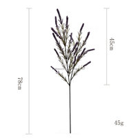 Tige de sauge mexicaine artificielle en plastique L783, fausse sauge à longues tiges, fleur en polyester pour arrangements floraux de mariage et de maison, vente en gros