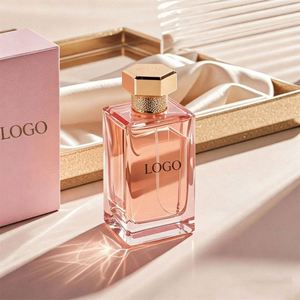 Custom Luxury <b>Pink</b> Glass <b>Perfume</b> Bottle With Gold Hex Cap Ideal for 50ml-100ml Womens Fragrance Gift Packaging - Product Image 1
