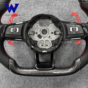 Volante Multifuncional de Fibra de Carbono Compatible con Volkswagen, Bora, Caddy, <span class=keywords><strong>Golfgtd</strong></span>, Golfgti, Jettagli, Golfv64motion - Product Image 4
