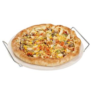 طقم حجر بيتزا سيراميك 13 بوصة عالي الجودة مع قاطع وحامل - Product Image 3