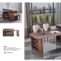 Table à manger extensible en panneaux de bois de style moderne avec plateau en marbre, hauteur réglable pour la maison, l'appartement et la salle de bain