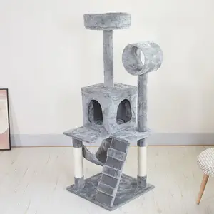 Customized Design Hot Sale Low Price Eco-friendly Sturdy Large House Deluxe Multilevel Pet Condo Cat Trees And Scratcher House