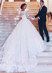 <span class=keywords><strong>Robe</strong></span> De mariée en dentelle à manches longues sur mesure, De style Vintage, tenue De mariage - Product Image 4