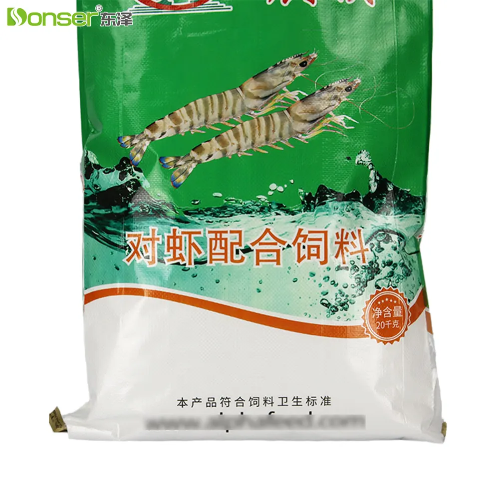 Feed Packaging Factory Direct Sale Top Quality Custom Poultry Aquatic Fish Animal Feed PP Woven Packaging Bags