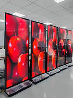 Layar Sentuh Vertikal LCD 70 75 86 Inci, Tampilan Iklan LED Mesin Periklanan Full HD Layar Iklan Besar