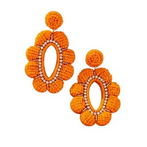Boucles d'oreilles pendantes fantaisie en forme de super hibou avec perles et pompons imitation perle, style bohème, bijoux élégants pour femme, pour fêtes et mariages - Product Image 2