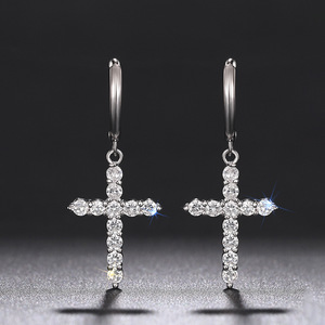 Orecchini Pendenti con Zirconi per Donne, Gioielli di Moda Trendy e Punk - Product Image 1