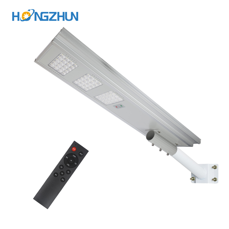 Sensor inteligente IP65 impermeable al aire libre de 100w 150w 200w todo en uno integrado Luz de calle solar led