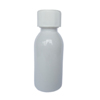 Bouteille en PET blanche de 100 ml avec bouchon sécurité enfant |   Contenant pour sirop et médicaments |   Emballage pharmaceutique de haute qualité |   Directement de l'usine