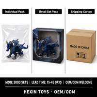 Dragon bleu-or en PVC écologique 11,8x7,5x8,1 CM avec ailes, sculpture peinte à la main, parfait pour la décoration de bureau