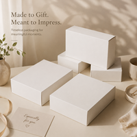 Boîte d'emballage en carton ondulé de qualité supérieure, finition mate, blanc uni, design minimaliste, multi-tailles, pour l'affichage des produits de marque, OEM ODM