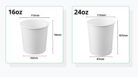 Gobelet en papier jetable FULINGWholesale, récipient alimentaire en papier kraft à emporter, bol à salade en papier écologique avec couvercles