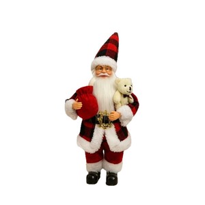 Poupée Père Noël de 12 pouces en position debout, décoration de fenêtre, jouet en peluche pour Noël - Product Image 6