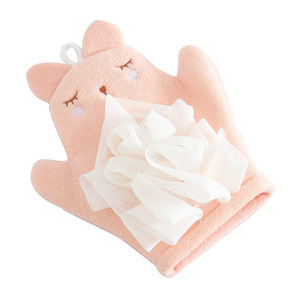 <span class=keywords><strong>Gant</strong></span> de <span class=keywords><strong>bain</strong></span> Double face pour bébé, adorable lapin, doux et agréable pour la peau - Product Image 6