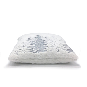 Hàng Mới Về Sợi Kim Loại Lông Thỏ Giả Thêu Hình Cây Bạc Mềm Tay Sang Trọng Vỏ Gối Giáng Sinh - Product Image 2