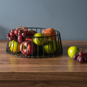 <b>Round</b> Metal Fruit <b>Basket</b> Iron <b>Storage</b> Container Minimalist Kitchen Decor Durable Welded Design - Product Image 5