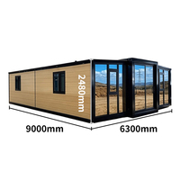 Maison en conteneur d'acier préfabriquée à 3 chambres, design modulaire, installation facile, kit pliable personnalisé