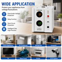 Régulateur automatique monophasé domestique SDR-1000VA, entrée 90-150V, stabilisateur avec affichage numérique, adapté pour la télévision domestique, etc.