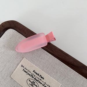 Barrettes à cheveux coréennes d'été 2026 en alliage, 5,5 cm, sans plis, couleur gelée douce, géométriques, sans couture, pour frange latérale, accessoires pour cheveux de bébé, pour fille - Product Image 3