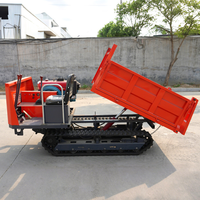 Livraison gratuite Accueil Agriculture Mini Crawler Dumper Truck Verger Construction Foresterie Crawler Dumper Diesel Crawler Dumper