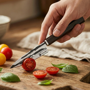 Coltello da Cucina Premium Stile Giapponese 5 Pollici in Acciaio ad Alto Carbonio 50Cr15MoV con Manico Ottagonale in Ebano - Product Image 3