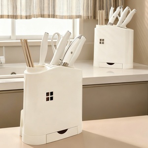Custom Logo/Color Multifunction Kitchen Knife Holder Modern Metal and <b>Plastic</b> Knife <b>Block</b> Rest Food Grade Storage Solution - Product Image 6