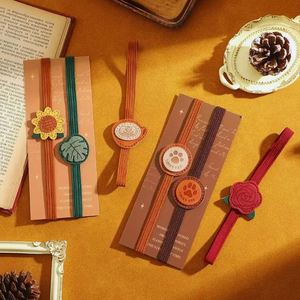 Leather Book Marks Elastic Rope Bands Pu <b>Bookmarks</b> Planner Accessories for <b>Gifts</b> - Product Image 5