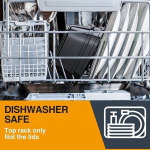 30 oz 2-delige magnetronbestendige lunchbox, vriesbestendig, wegwerpbaar, plastic voedselcontainers met deksel - Product Image 3