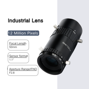 เลนส์วิชันซิสเต็ม, 12MP 50 มม. F2.8 1.1" เลนส์อุตสาหกรรมแบบ C-Mount โฟกัสคงที่พร้อมรูรับแสงแบบแมนนวลสำหรับการตรวจสอบมาโครที่แม่นยำ - Product Image 1
