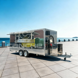 Remorque de restauration standard pour le Royaume-Uni, l'Irlande et l'Europe, en acier inoxydable, camion de restauration, four à griller, friteuse, entreprise, 110V/220V/380V - Product Image 1