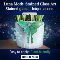 Décoration de jardin personnalisée en verre teinté fait main, motif chrysalide lunaire, support de pot, cadeau pour la fête des mères, certifié fabriqué en Chine, modèle HD-0626
