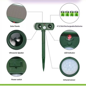 Ahuyentador de Animales con Energía Solar para Perros y Gatos, Sensor de Movimiento, Luces Intermitentes, Impermeable, Control de Ladridos para Exteriores, Jardín, Granja - Product Image 4