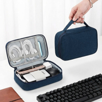 Pochette d'organisation technique portable, sacoche étanche pour appareils électroniques avec compartiments pour câbles, chargeurs, écouteurs, téléphone