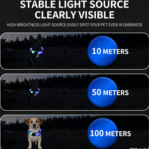 Collare LED per Cani, Collare Luminoso per Animali Domestici, Guinzaglio Regolabile Ricaricabile USB, Super Luminoso per Sicurezza Notturna, per Cani Piccoli, Medi e Grandi - Product Image 5