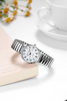 Relojes de Moda para Hombre, Fáciles de Leer, Analógicos, de Cuarzo, Deportivos, Resistentes al Agua, con Correa Extensible de Acero Inoxidable de 40 mm y Esfera Luminosa