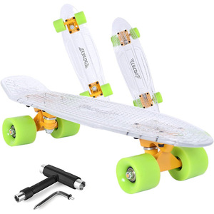 Patineta Cruiser Transparente Rosa de 22 Pulgadas, Portátil para Adolescentes, Estilo Moderno con Herramientas Incluidas - Product Image 5