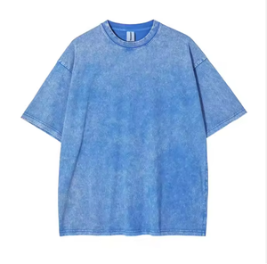 Camiseta de Manga Corta para Hombre, Talla Grande, Cuello Redondo, Color Sólido, 100% Algodón Jersey, Corte Casual, Largo Regular - Product Image 4