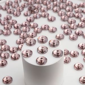 Traumhafte 5mm Rauchmauve Epoxidharz Strassperlen <span class=keywords><strong>mit</strong></span> Flacher Rückseite und Mittelloch zum Annähen für Kronleuchter, Ohrringe und Kleidungsherstellung in Diamantform - Product Image 4