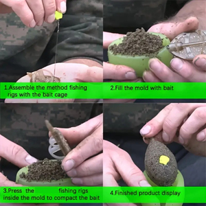 Méthode <span class=keywords><strong>de</strong></span> pêche à la carpe européenne, montages <span class=keywords><strong>de</strong></span> <span class=keywords><strong>feeder</strong></span> avec <span class=keywords><strong>ligne</strong></span> tressée et hameçons barbelés, taille 6-14 #   Ensemble <span class=keywords><strong>de</strong></span> montage rapide pour la pêche à la carpe - Product Image 5