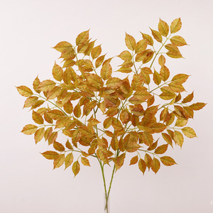 Ramas Planas y Hojas Artificiales, Vegetación Artificial de PVC, Alta Simulación, Decoración de Interiores, Accesorios para Bodas, Decoración del Hogar - Product Image 1