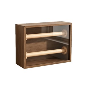 Wooden Jewelry Storage <b>Box</b> 30x23x11.5cm Double Layer Acrylic Necklace Display Dustproof Organizer - Product Image 1