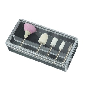 Diamond Grinder Bit Set 5 Pc Electric <b>Nail</b> Art Grinding Head 2.35 Shank Ceramic Diamond Cuticle Cleaner - Product Image 1