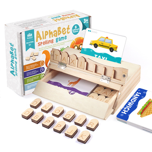 Juguetes de bloques a juego más vendidos, letras en inglés, <span class=keywords><strong>palabras</strong></span> de ortografía, caja mágica de madera, educación temprana para niños y niñas, CE CPC - Product Image 1