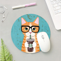 Tapis de souris rond personnalisé, tapis de bureau, tapis de souris pour ordinateur portable, tapis de souris pour ordinateur de bureau à domicile, tapis de souris mignon, tapis de bureau antidérapant en caoutchouc