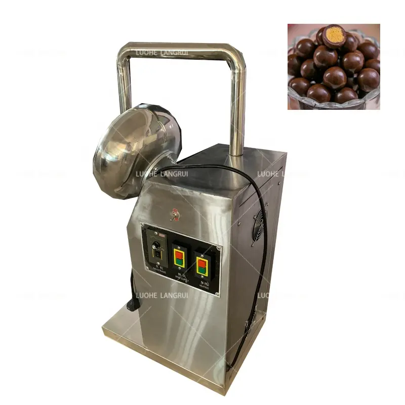 Pequeña automatización Chocolates máquina de dulces de azúcar/Fabricante de maní recubierto de chocolate/equipo de recubrimiento de dulces